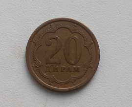 Таджикистан. 20 дирам. 2006 год 